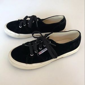 Superego 2750 Black Velvet Sneaker Size 37 Or 7